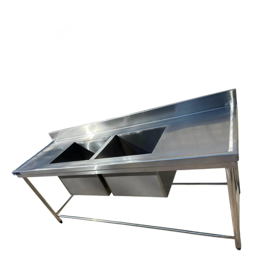 Bancada de aço inox com cuba integrada